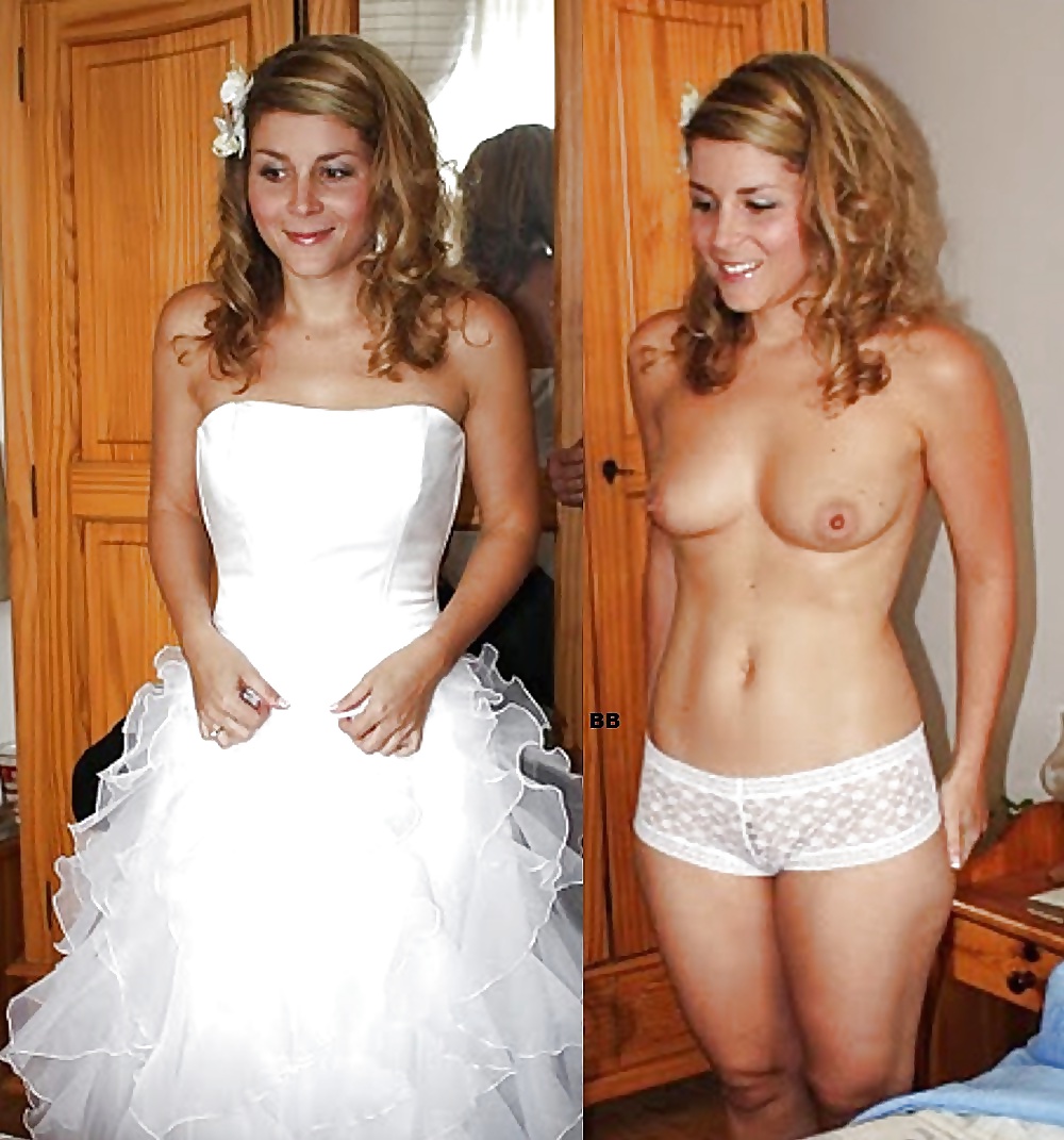 Bride dressed undressed