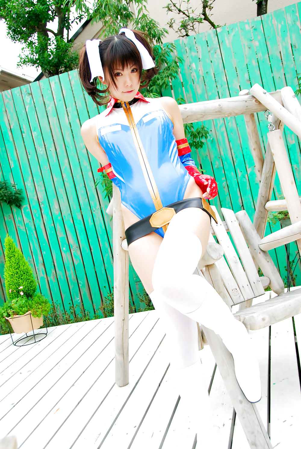 Asian Cosplay Girl in PVC One Piece Suit (8/79)