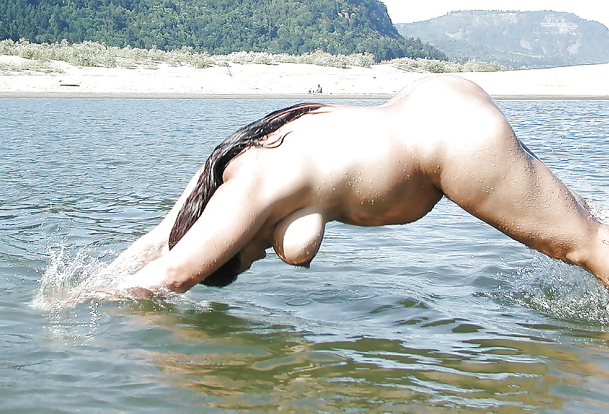 Bbw nude in beach