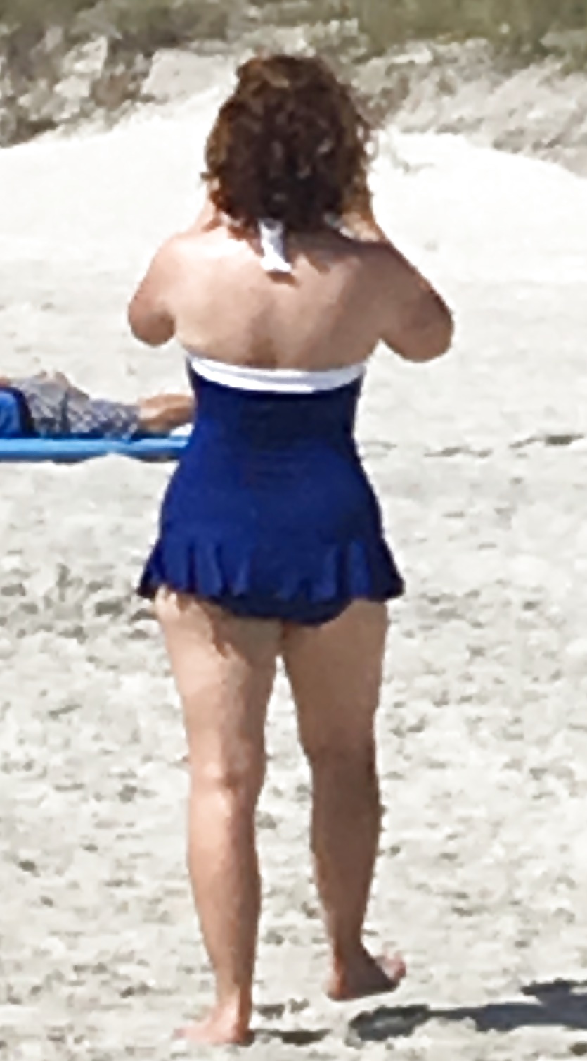 Candid of wife  at the bech (2/4)