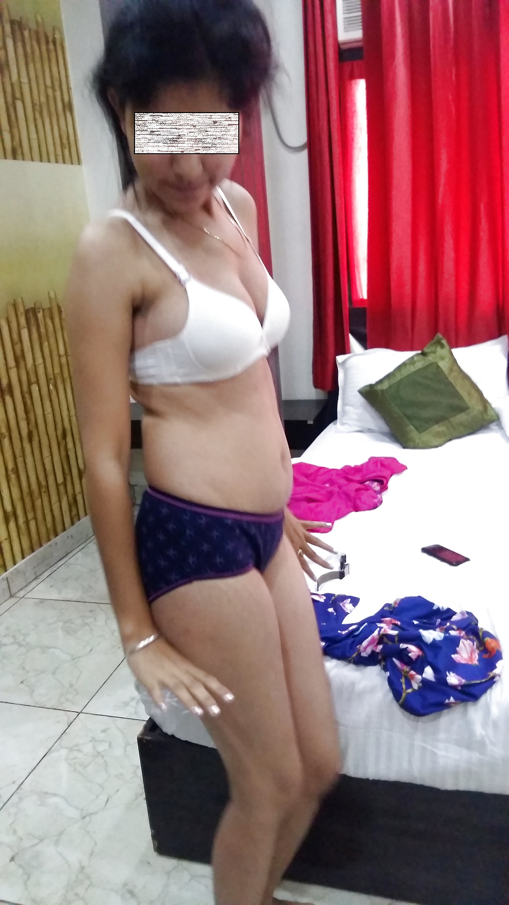Preeti Removing her Bra panty shows tits and pussy (6/6)