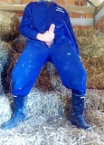 Farmer jerking off dick on hay (6/13)