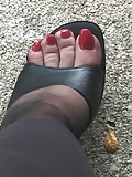 More of my legs and stockinged feet (6/12)