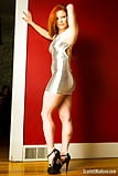 Exclusive Redhead Scarlett in Shiny Dress (21)