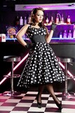 Hot MILF Liza Del Sierra models a polka dot dress before anal sex with a BBC (12)