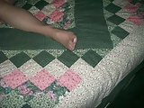 hotwife....nylon feet in her young bulls bed (6)