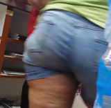candid culona fat ass in tight shorts  (10)