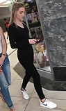 Sexy little teen in black at the mall (8)