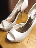 Cum white heels (3)