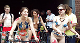 Young Asian girl first time at naked bike ride (7)