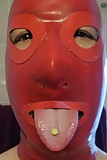 Red Rubber Latex Hood Pierced Tongue (14)