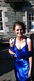 Girl in blue satin prom dress (and others) (9)