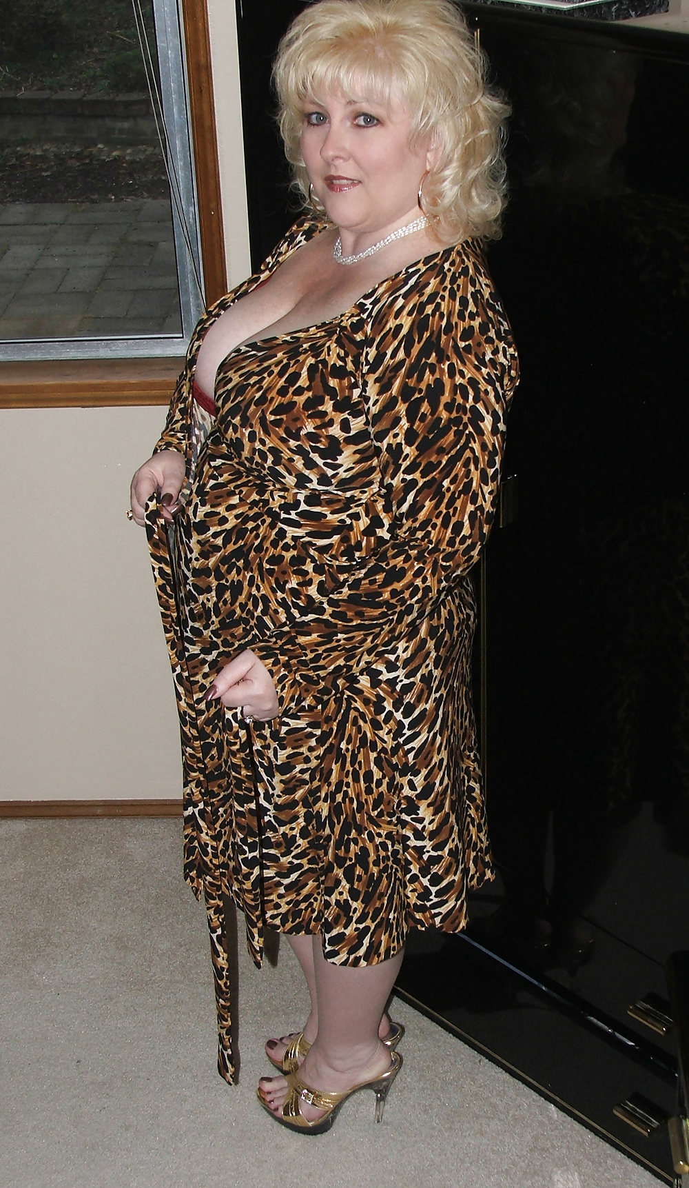 My Wife #5 Leopard Dress & Gold Heels (8/17)