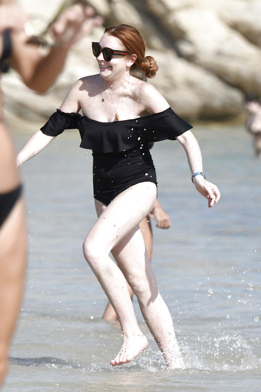 Lindsay Lohan on the beach in Mykonos, Greece 6-29-17 (2/32)