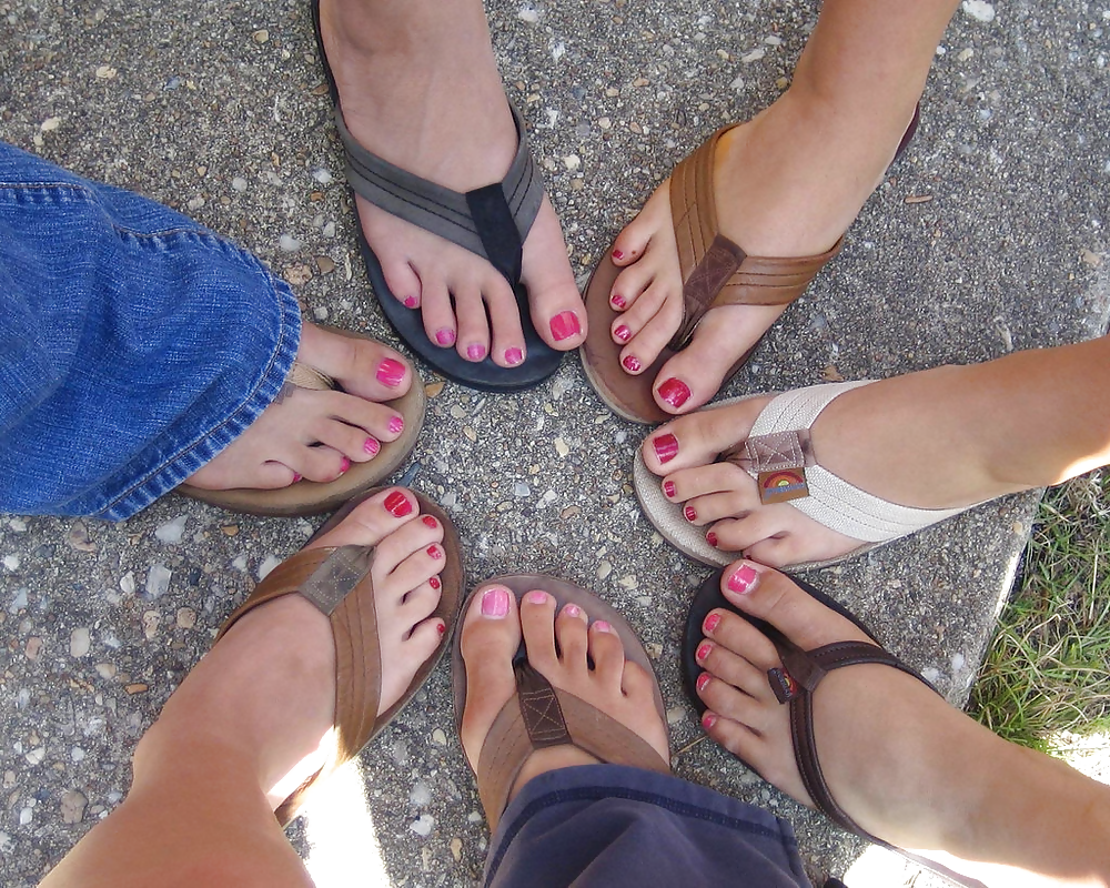 Sexy feet in Rainbow Sandals - Photo #4.