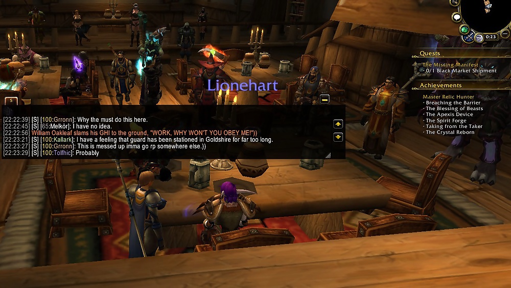 Garrison, bank management, and typical stormwind rp (11/18)
