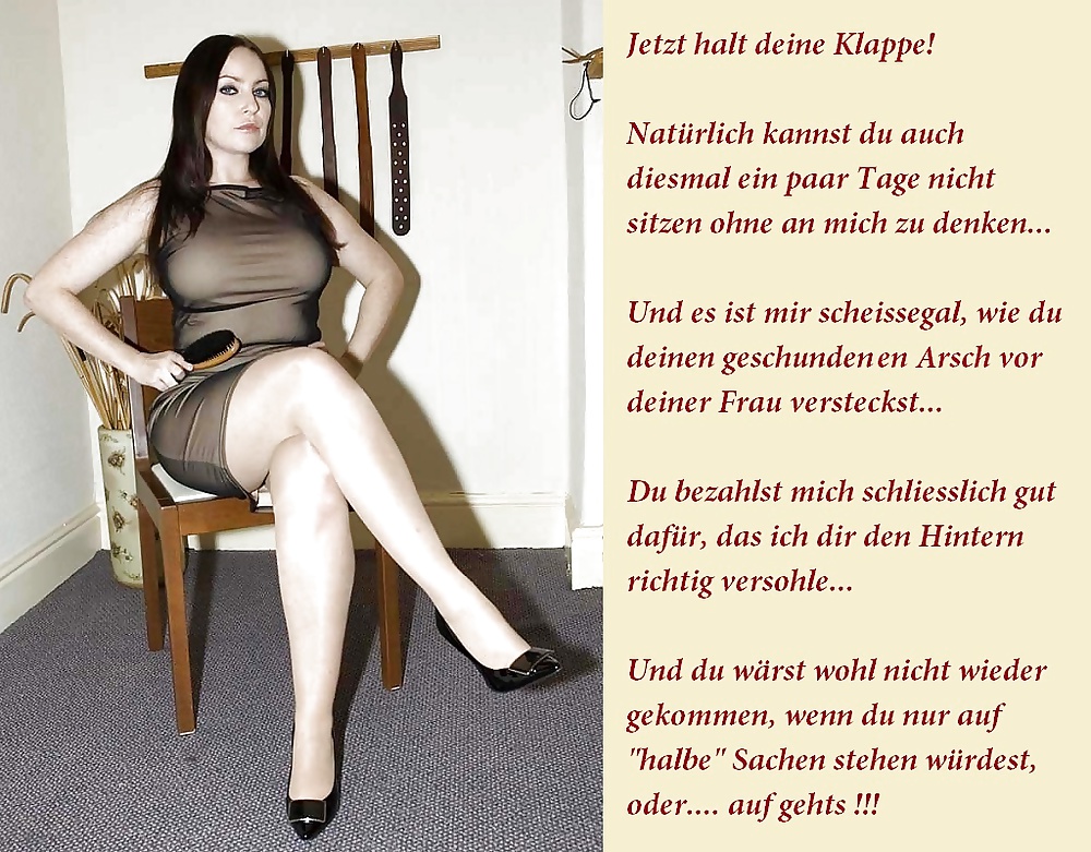 German femdom captions. 