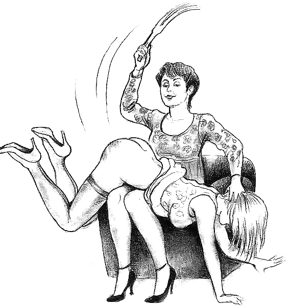 Female spanks Female OTK Spanking Art Mix (3/13) .