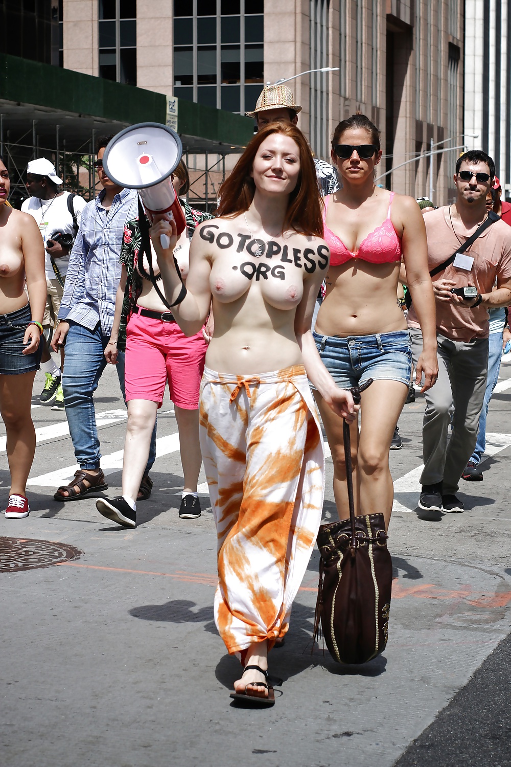 Hundreds Of Women March Naked Through New York To Call For Women's Rig...