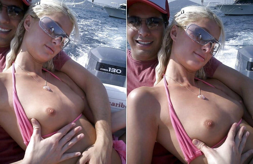 Paris Hilton Boob Slip Naked Tits And Nipples Exposed.