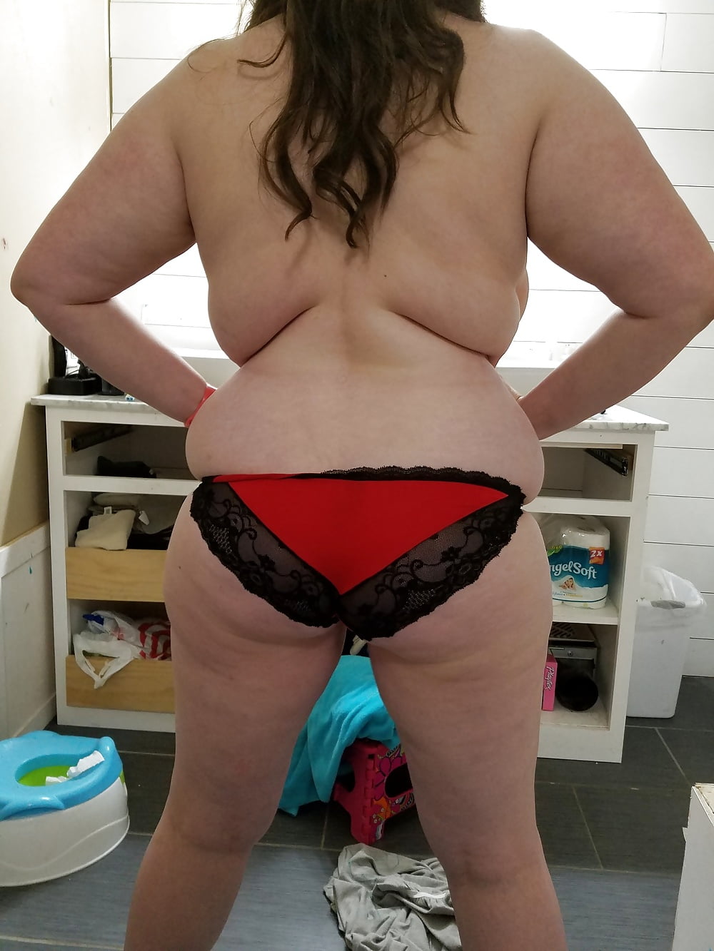Bbw wife in lingerie and panties 9 image