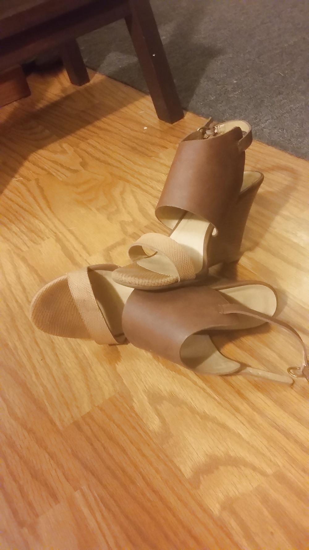 Cum_on_Shoes-Left_Her_Sexy_Little_Wedge_Heels_at_my_house (4/28)