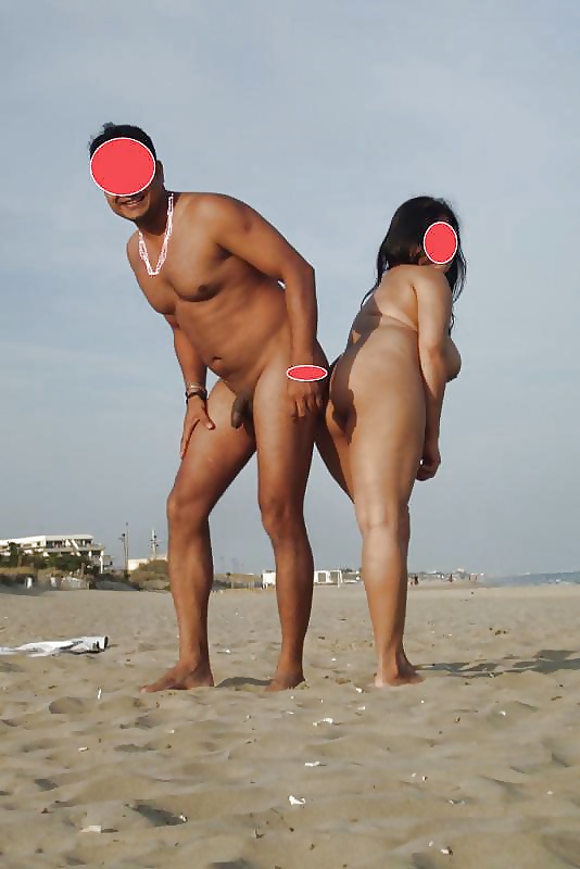 Indian girls having fun on beach nude