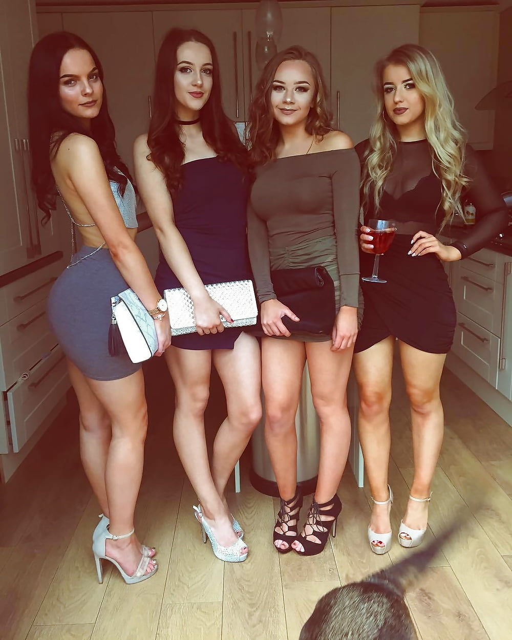 party sluts group selfie