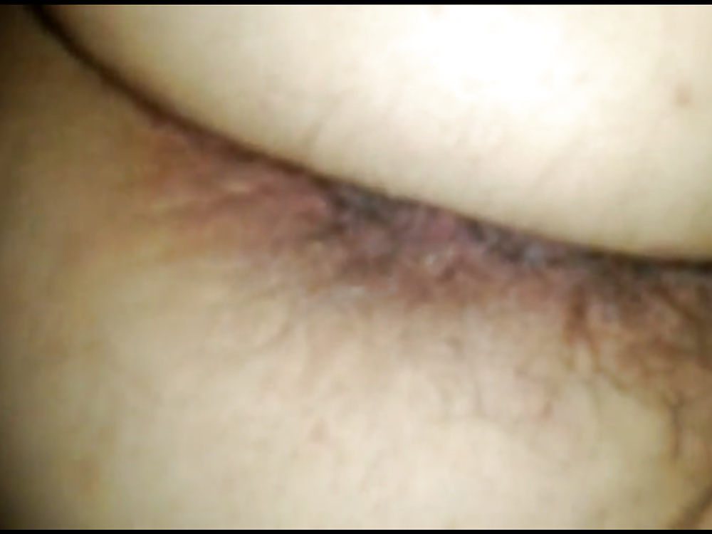 My wife's unaware ass after being fucked. (2/4)