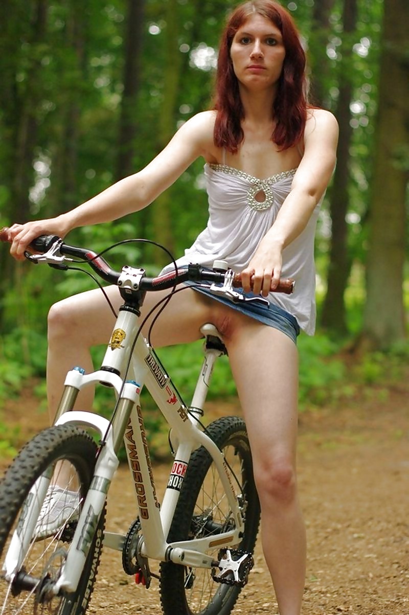 Bicycle upskirt Pursuit Upskirt