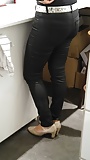 Co-workers sexy legs in thight pants. (5)