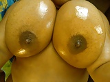 BBW oiled hairy pussy and natural breasts (9)