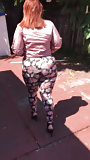 Beautiful Pawg in Heels and Floral Leggings  (5)