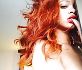 Rihanna (IG) topless Selfie (1)
