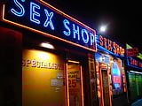 Sex shops, porn theaters and strip clubs. (12)