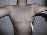 Slave become  new Nippel Piercing (7)