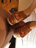 My hot girlfriend gives me a hot shoejob in wedges  (10/22)