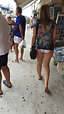 Dressed only in PANTIES and short T-SHIRT in public street  (9/13)