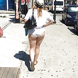 Dressed_only_in_PANTIES_and_short_T-SHIRT_in_public_street  (4/13)