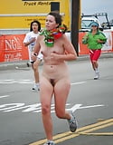 Girl looks happy to run only one nude (6/7)