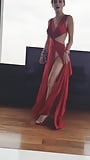 Bella_Thorne_ IG __Braless_Red_Dress_10-27-17 (6/16)