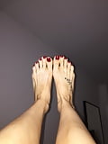 Lucy s_sexy_deep_red_pedi_giving_BBC_footjob_and_cumshot (11/18)