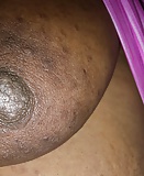 Wifey's ebony nipples (aka cum targets) (2)