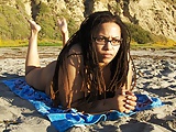 Black Nudist Naked on the Beach (14)