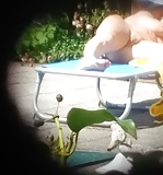 Neighbour MILF sunbathing hidden cam (6)