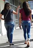 Voyeur teen ass & butts in blue jeans pants in public  (62)