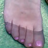 Feet day - black nylon and pink (6)