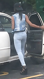 Skinny ebony girl nice ass in jeans out my window (7)