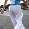 Visible_thong_under_flared_white_linen_pants (3/9)