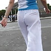 Visible_thong_under_flared_white_linen_pants (4/9)